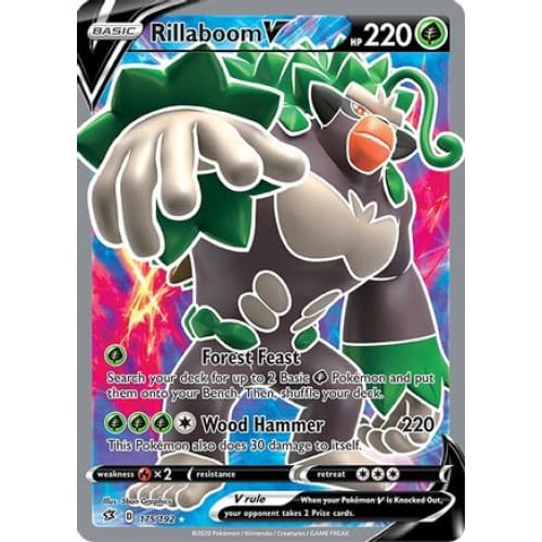 Rillaboom V (175/192) Ultra Rare Holofoil - Single