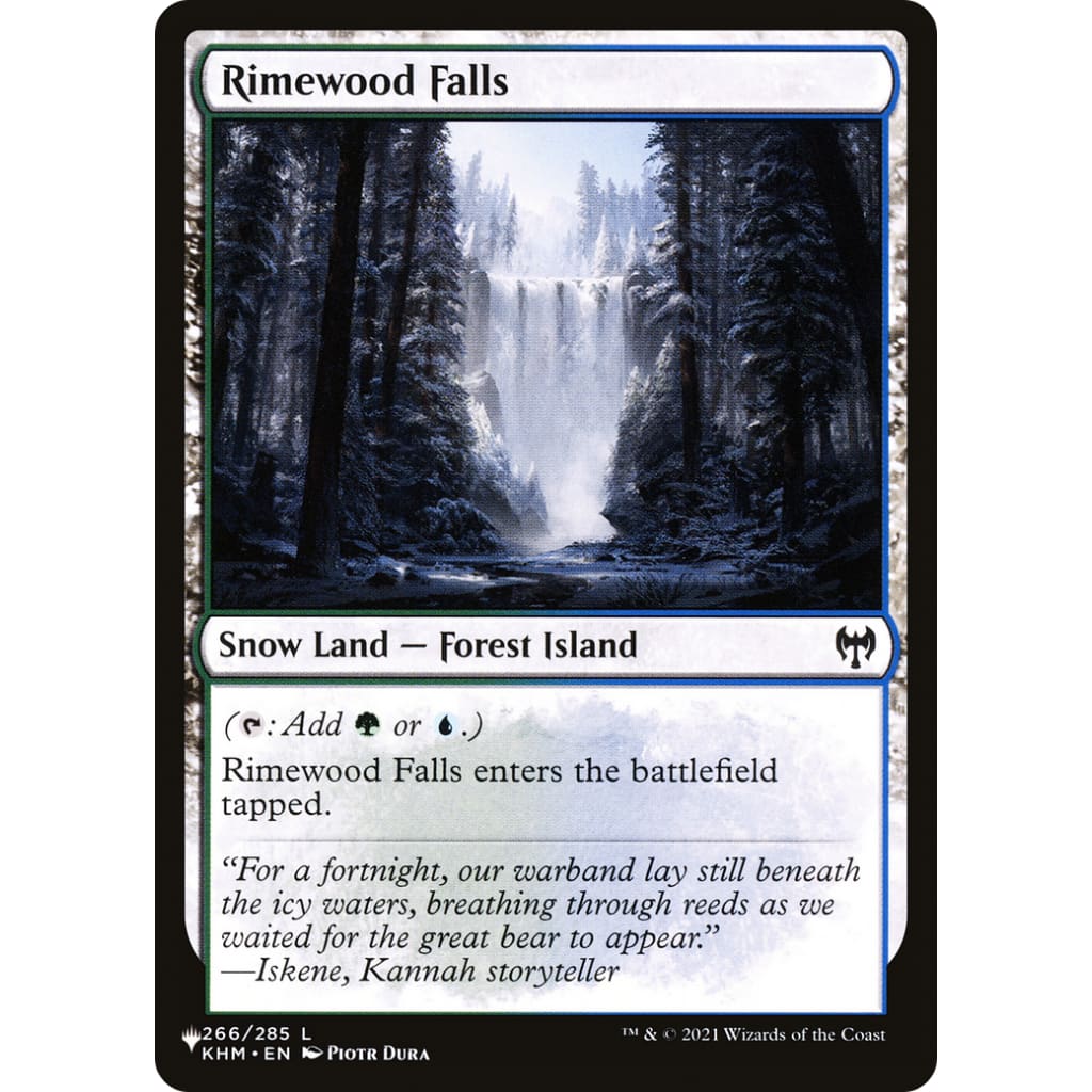 Rimewood Falls (PLST-KHM-266): (snow) - Single