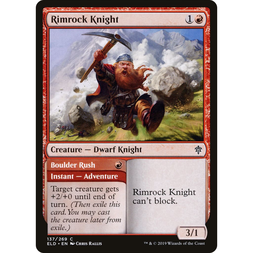 Rimrock Knight // Boulder Rush (ELD-137) - Single