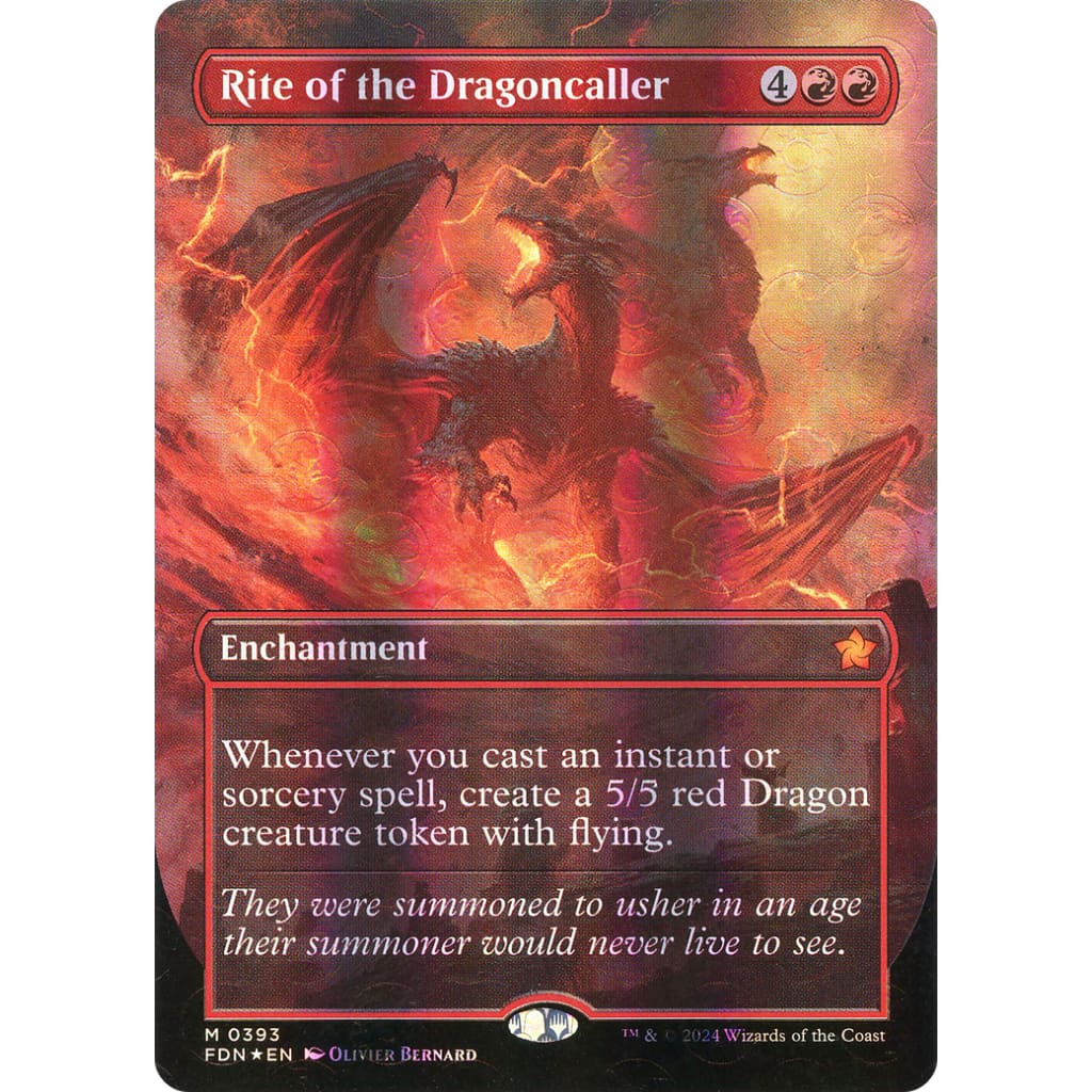 Rite of the Dragoncaller (FDN-393) (Borderless) Foil
