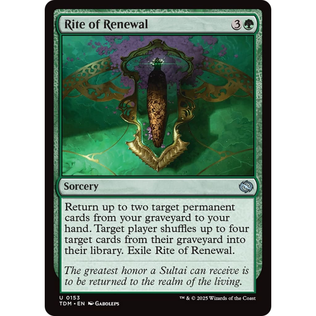 Rite of Renewal (TDM-153) Foil - Single