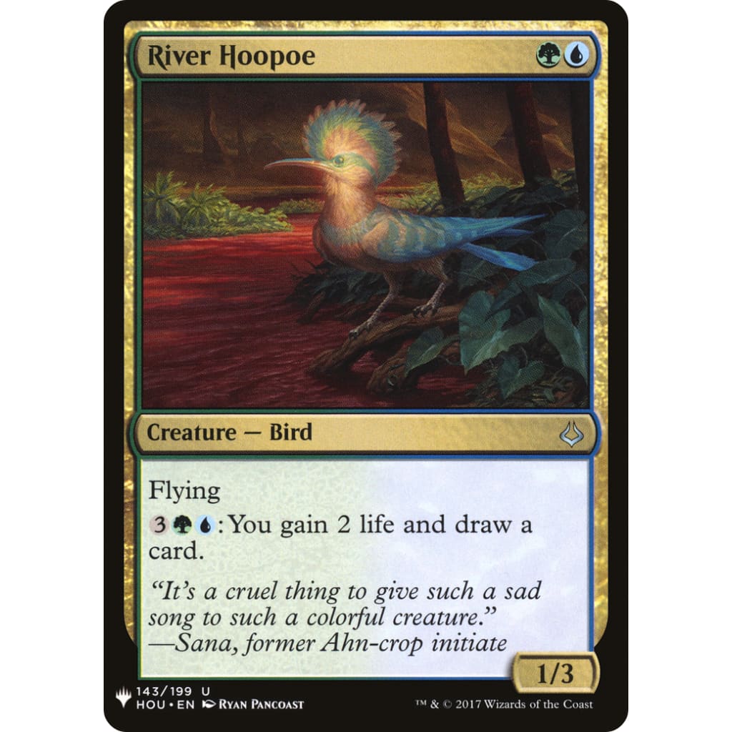 River Hoopoe (PLST-HOU-143) - Single