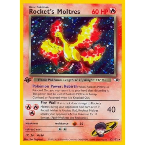 Rocket’s Moltres (012/132) Holo Rare Unlimited Holofoil