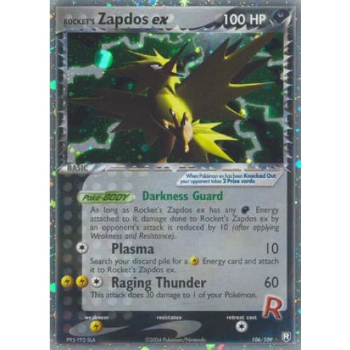 Rocket’s Zapdos ex (106) Ultra Rare - Single