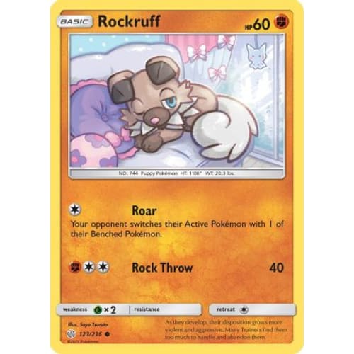 Rockruff (123/236) Common Reverse Holofoil - Single