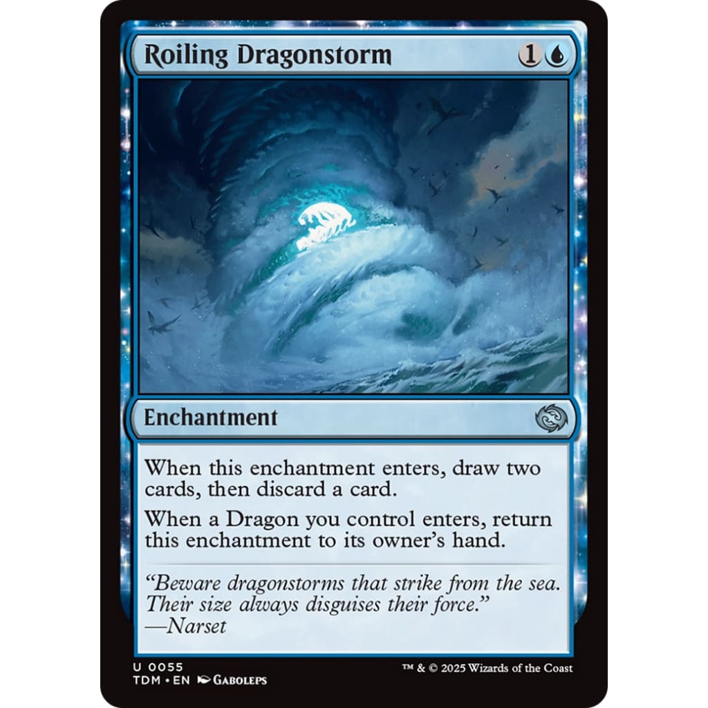 Roiling Dragonstorm (TDM-055): (enchantment) Foil - Single