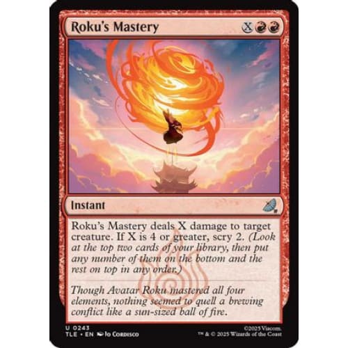 Roku’s Mastery (TLE-243) Foil - Single