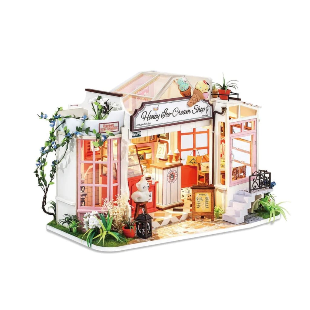 Rolife Honey Ice-cream Shop Miniature Dollhouse Kit DG148