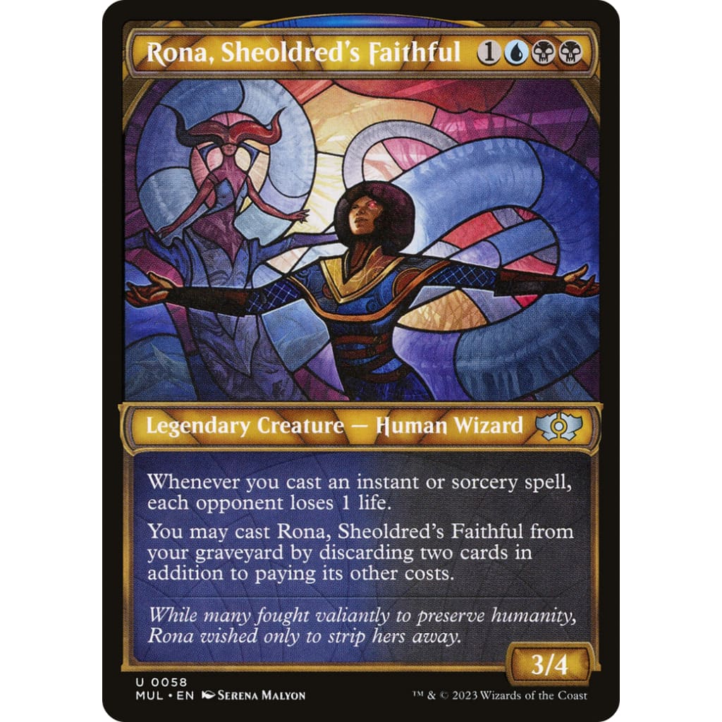 Rona Sheoldred’s Faithful (MUL-058): (Showcase) Foil