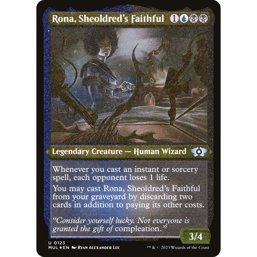 Rona Sheoldred’s Faithful (MUL-123) Etched Foil - Single