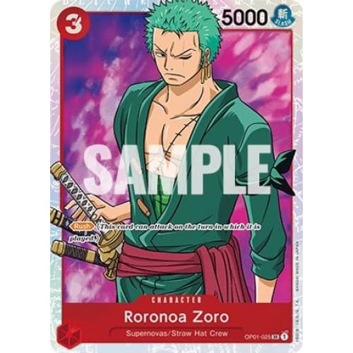 Roronoa Zoro (025) OP01-025 SR Romance Dawn - Single