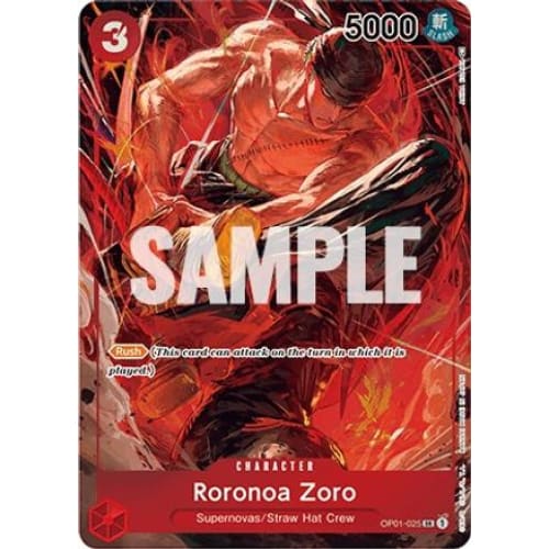 Roronoa Zoro (025) (Parallel) OP01-025 SR Romance Dawn