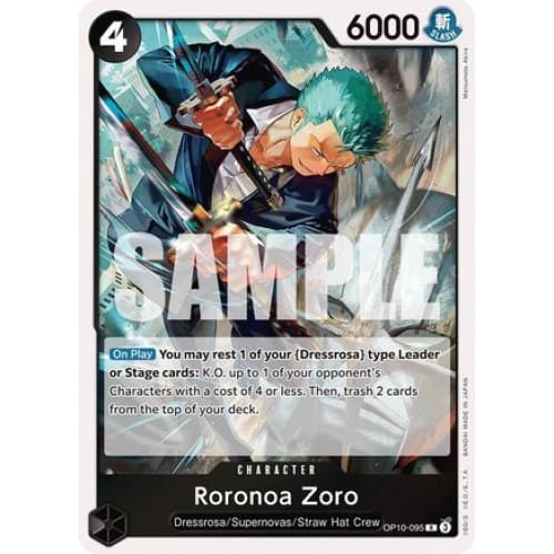 Roronoa Zoro (095) OP10-095 R Royal Blood Foil - Single