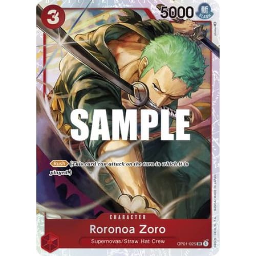 Roronoa Zoro - OP01-025 (Ultra Deck: The Three Captains) SR