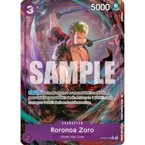 Roronoa Zoro - OP09-076 (Alternate Art) R Premium Booster