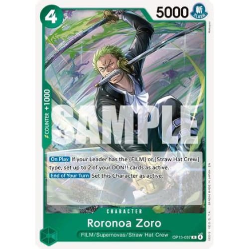 Roronoa Zoro OP13-037 R Carrying On His Will Foil - Single