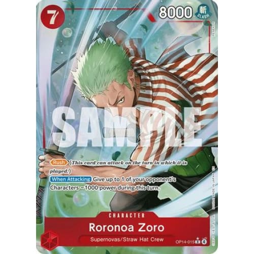 Roronoa Zoro - OP14-015 (Alternate Art) R The Azure Sea’s