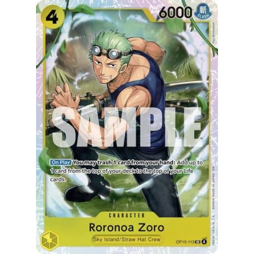 Roronoa Zoro (OP15-113) OP15-113 SR Adventure on Kami’s