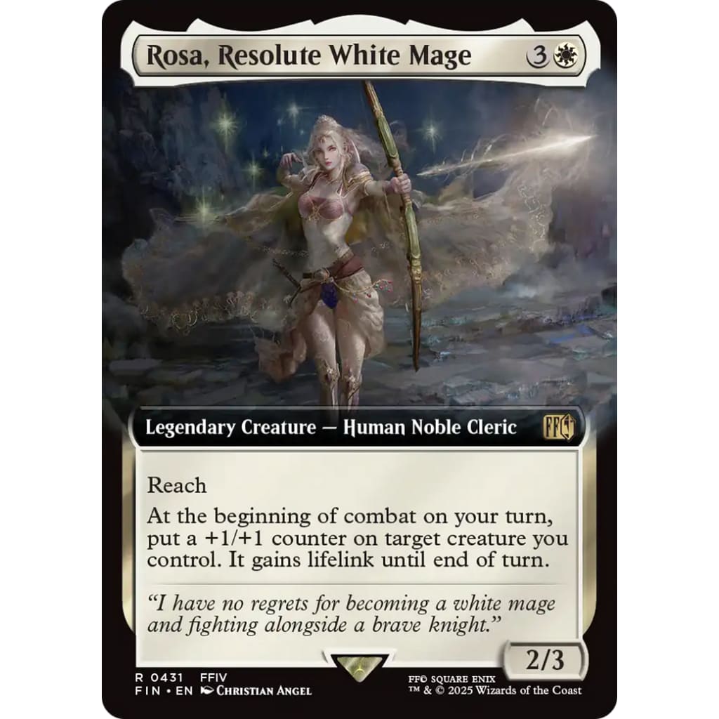Rosa Resolute White Mage (FIN-431): (Extended Art) Foil