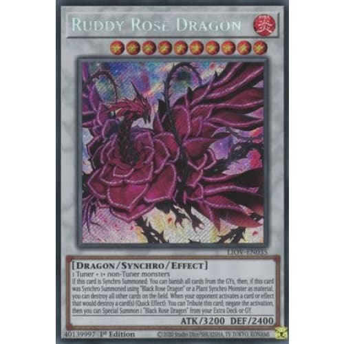 Ruddy Rose Dragon (LIOV-EN035) Secret Rare 1st Edition