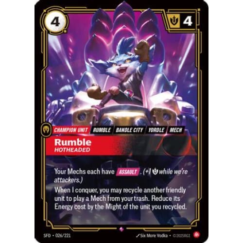 Rumble - Hotheaded (026/221) - Spiritforged Foil - Single