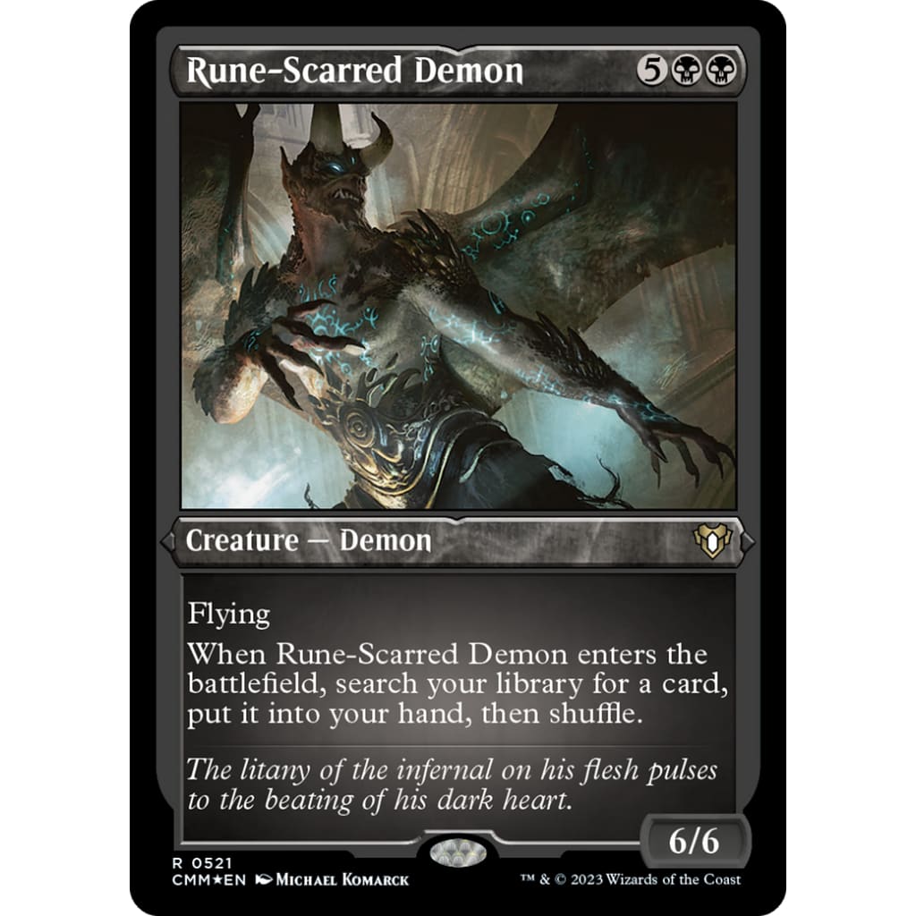 Rune-Scarred Demon (CMM-521) Etched Foil - Single