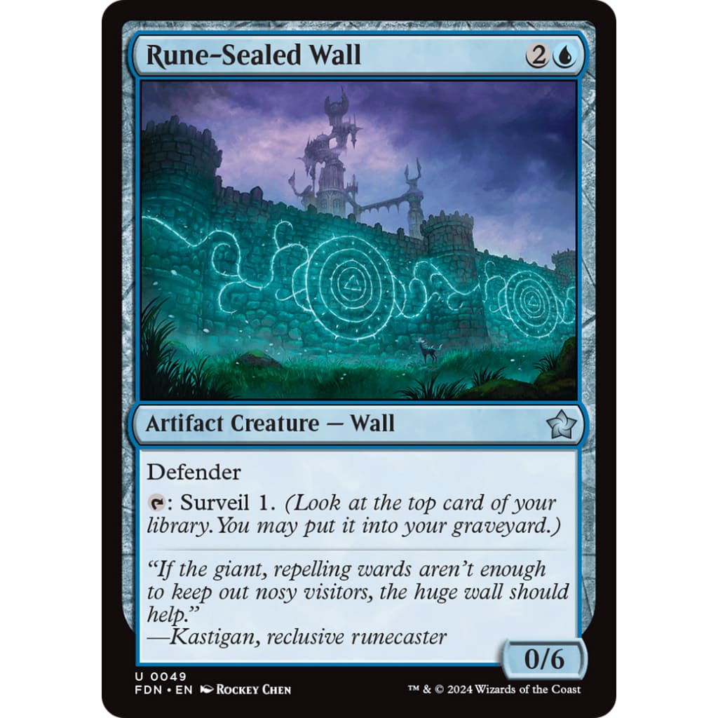 Rune-Sealed Wall (FDN-049) Foil - Single
