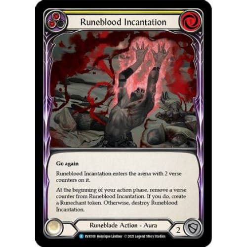 Runeblood Incantation (Yellow) (EVERFEST) 1st Edition