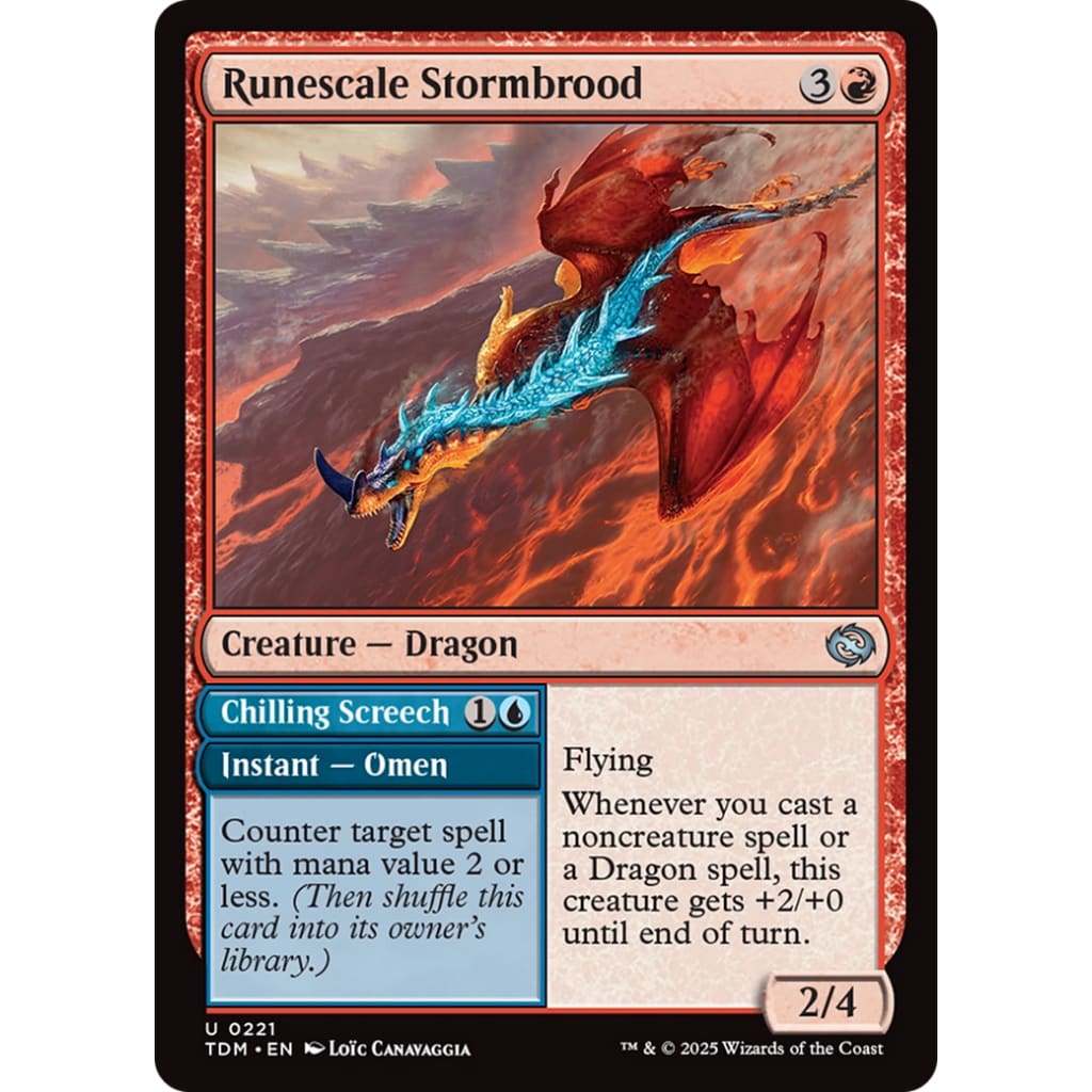 Runescale Stormbrood // Chilling Screech (TDM-221) Foil