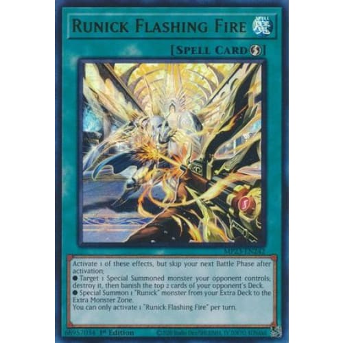 Runick Flashing Fire - MP23-EN242 Ultra Rare 1st Edition