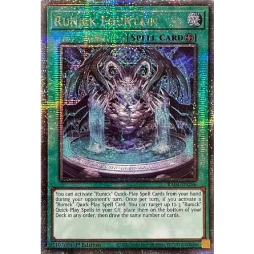 Runick Fountain (Quarter Century Secret Rare) - RA04-EN296