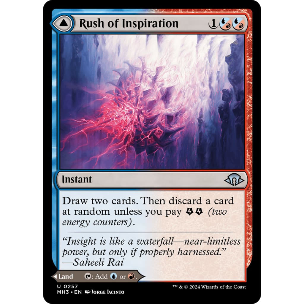 Rush of Inspiration // Crackling Falls (MH3-257) Foil