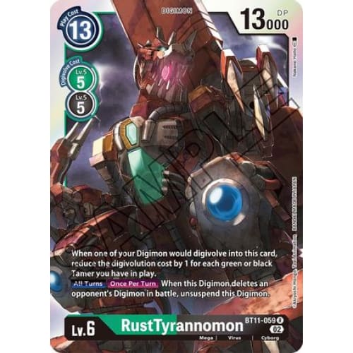 RustTyrannomon - BT11-059 - Rare Foil - Single