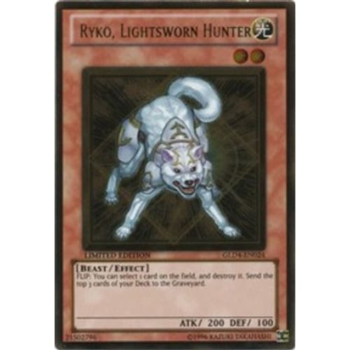 Ryko Lightsworn Hunter (GLD4-EN024) Gold Rare Limited