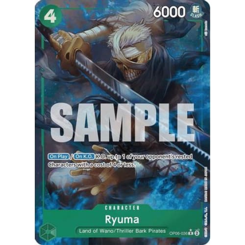 Ryuma (Full Art) OP06-036 R Premium Booster -The Best- Foil