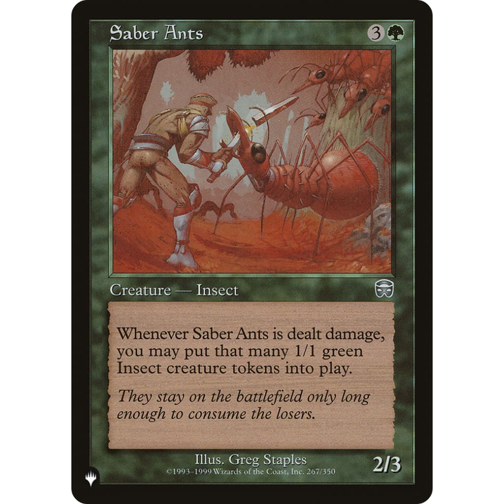 Saber Ants (PLST-MMQ-267) - Single