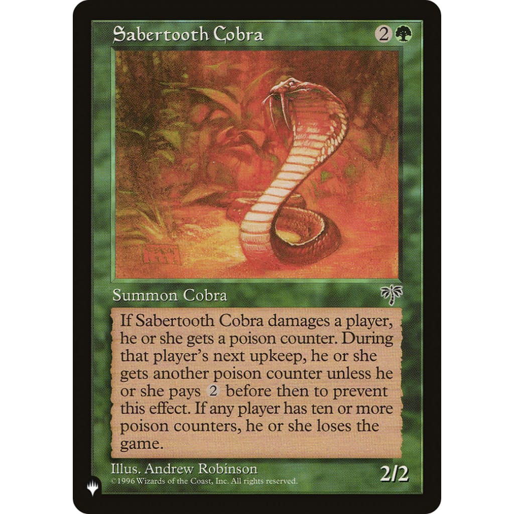 Sabertooth Cobra (PLST-MIR-238) - Single