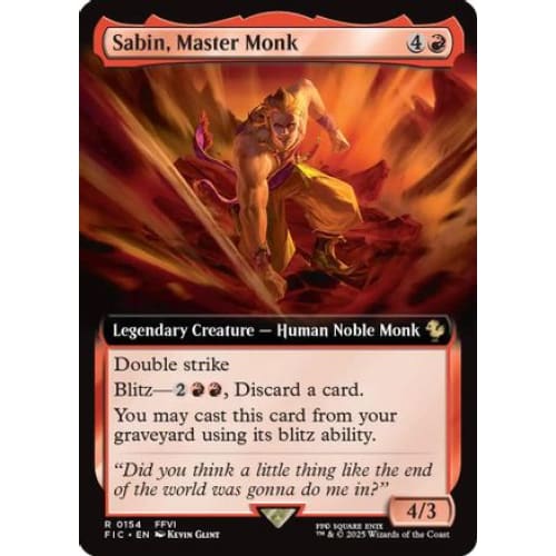 Sabin Master Monk (Extended Art) (FIC-154) - Single