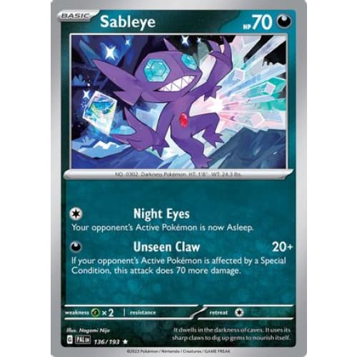 Sableye (136) Rare Classic Holofoil - Single