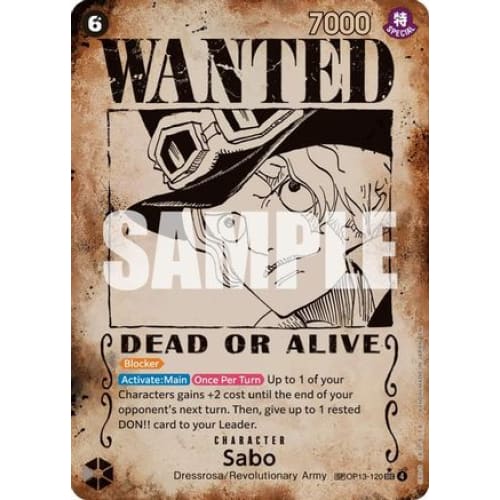 Sabo (120) (Wanted Poster) OP13-120 SEC Carrying On His