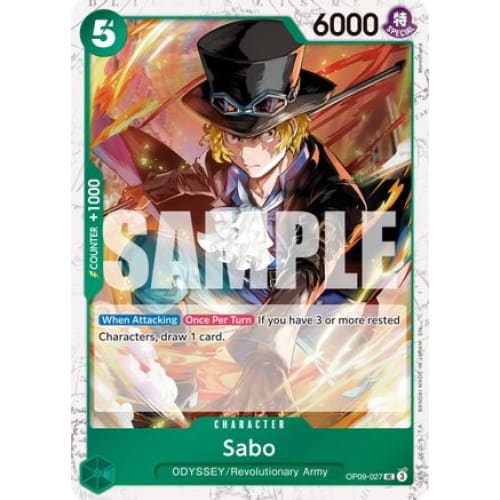 Sabo - OP09-027 (Pirate Foil) UC Premium Booster -The Best-