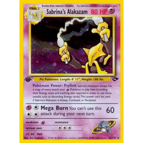 Sabrina’s Alakazam (016/132) Holo Rare Unlimited Holofoil