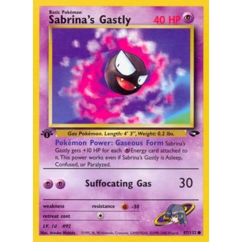 Sabrina’s Gastly (097/132) Common 1st Edition - Single
