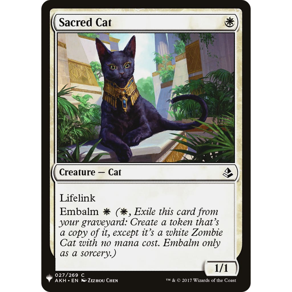 Sacred Cat (PLST-AKH-27) - Single