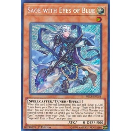 Sage with Eyes of Blue (BLLR-EN055) Secret Rare 1st Edition