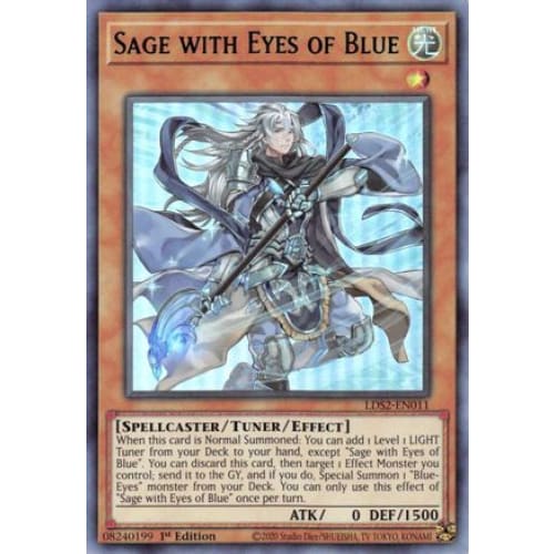 Sage with Eyes of Blue (Green) (LDS2-EN011) Ultra Rare 1st