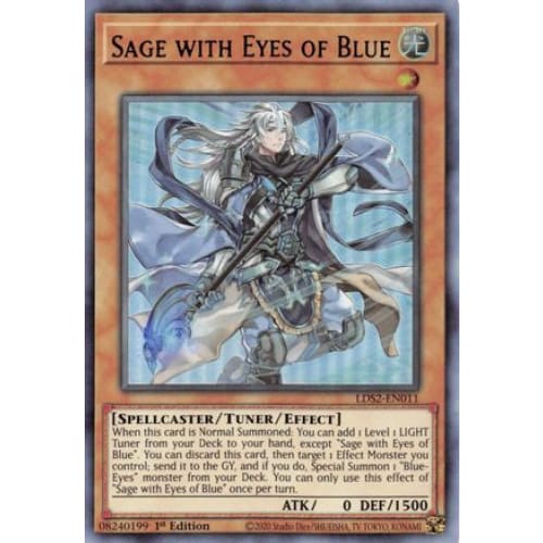 Sage with Eyes of Blue (Purple) (LDS2-EN011) Ultra Rare 1st