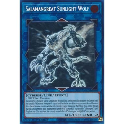 Salamangreat Sunlight Wolf - LD10-EN000 Ghost Rare 1st