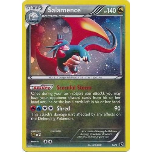 Salamence - 8/20 (Cosmos Holo) (8) Promo - Single