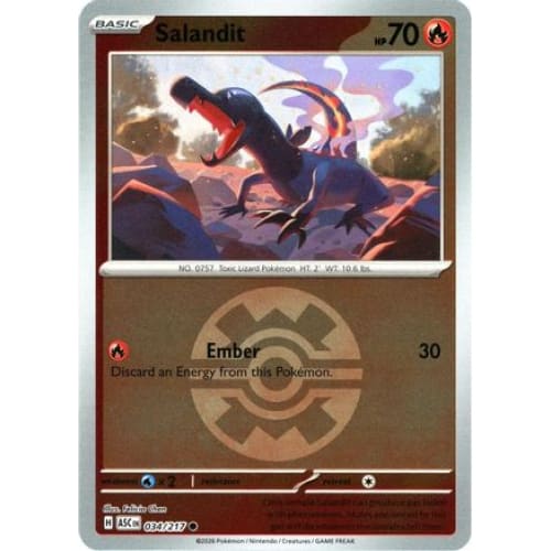Salandit (Quick Ball) (34) Common Reverse Holofoil - Single